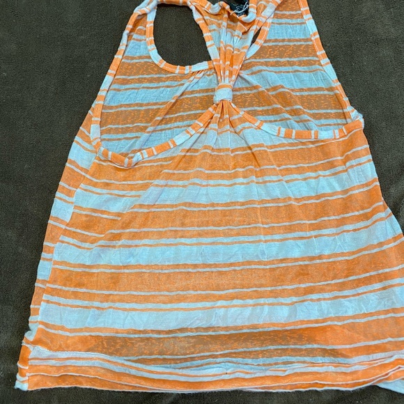 orange and white striped tank top - Picture 2 of 2